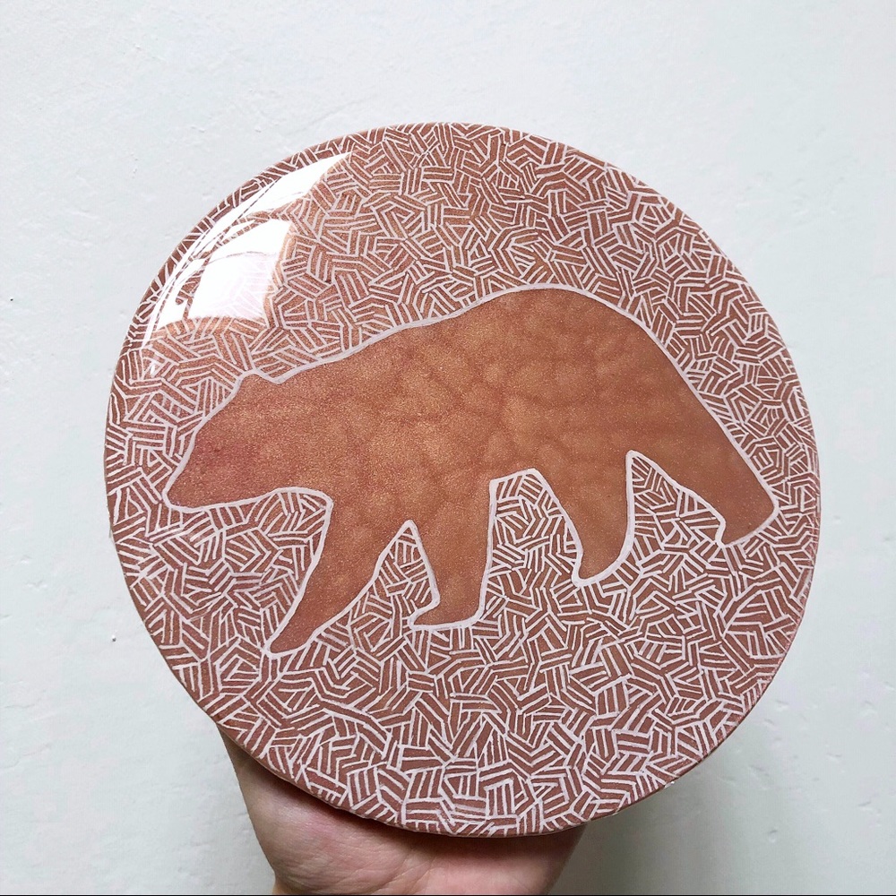 Rose Gold Nursery Bear Decor